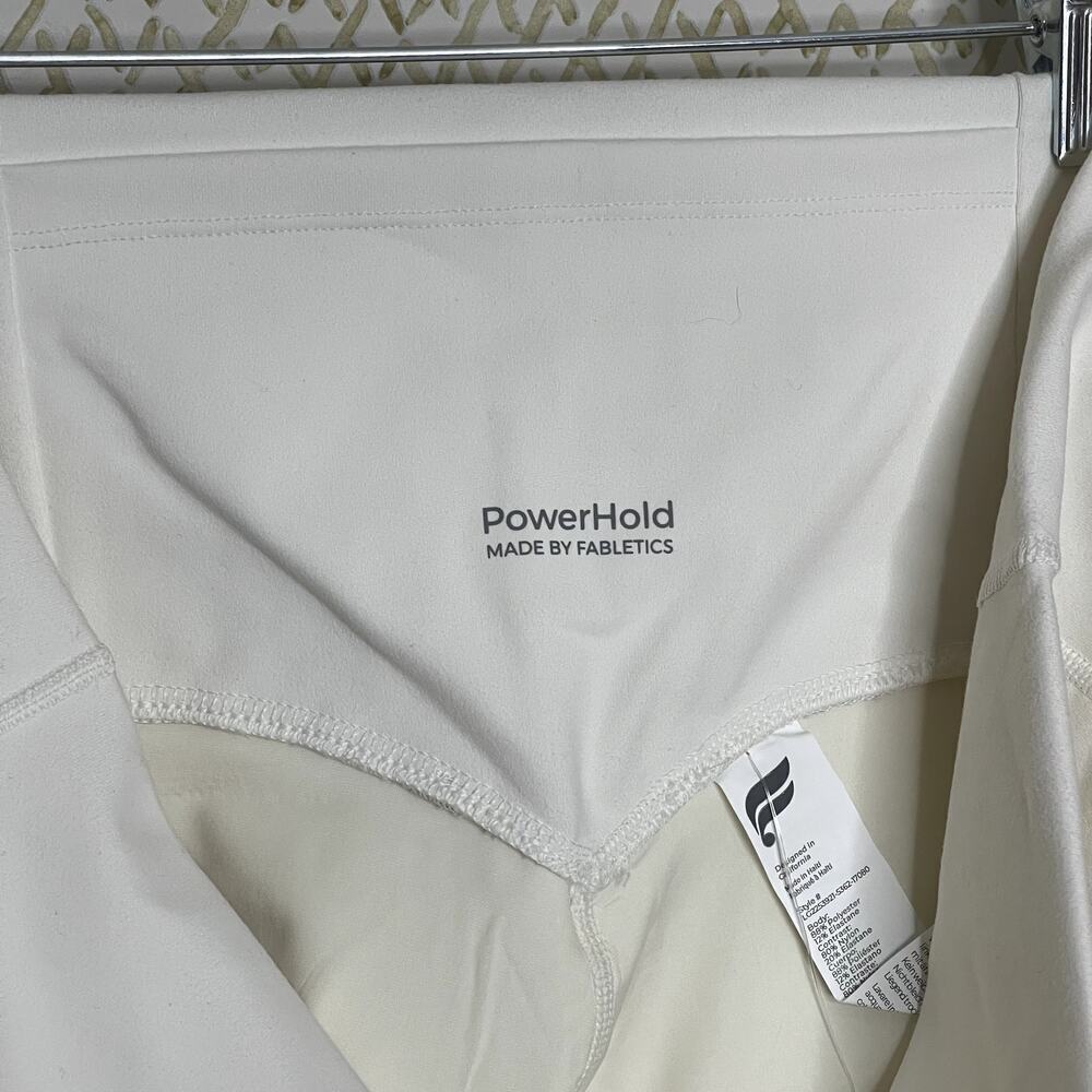 Fabletics Power Hold Egret/Gold White Boost Crop Leggings Size 2XL - Picture 7 of 10